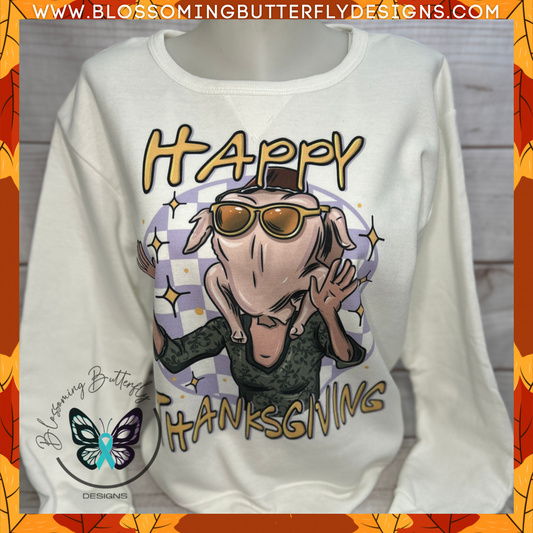 Happy Thanksgiving Monica Geller Turkey Head Sweater