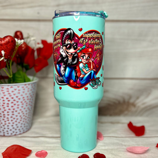 Its Electrifying 40oz Tumbler with handle