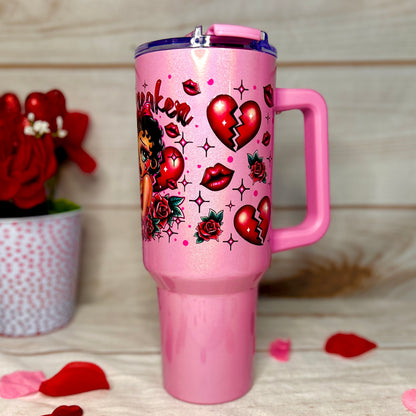 Betty Heartbreaker 40oz Tumbler with handle